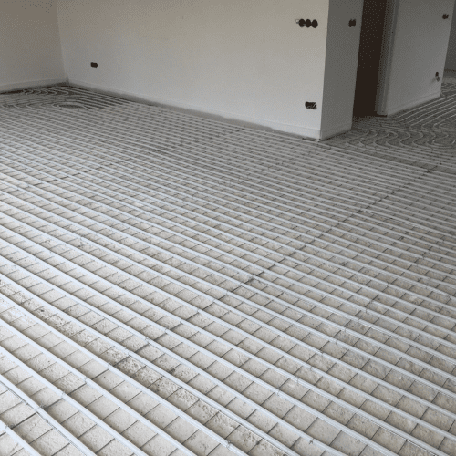 vloerverwarming gebonden op netten