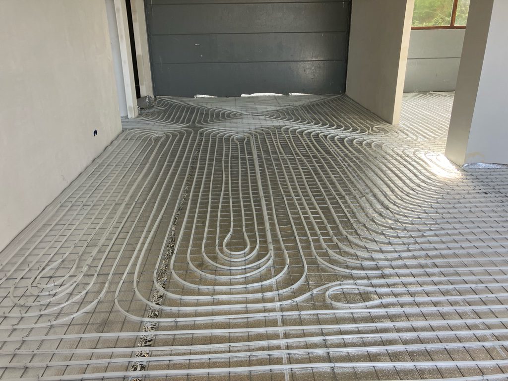 vloerverwarming gebonden op netten