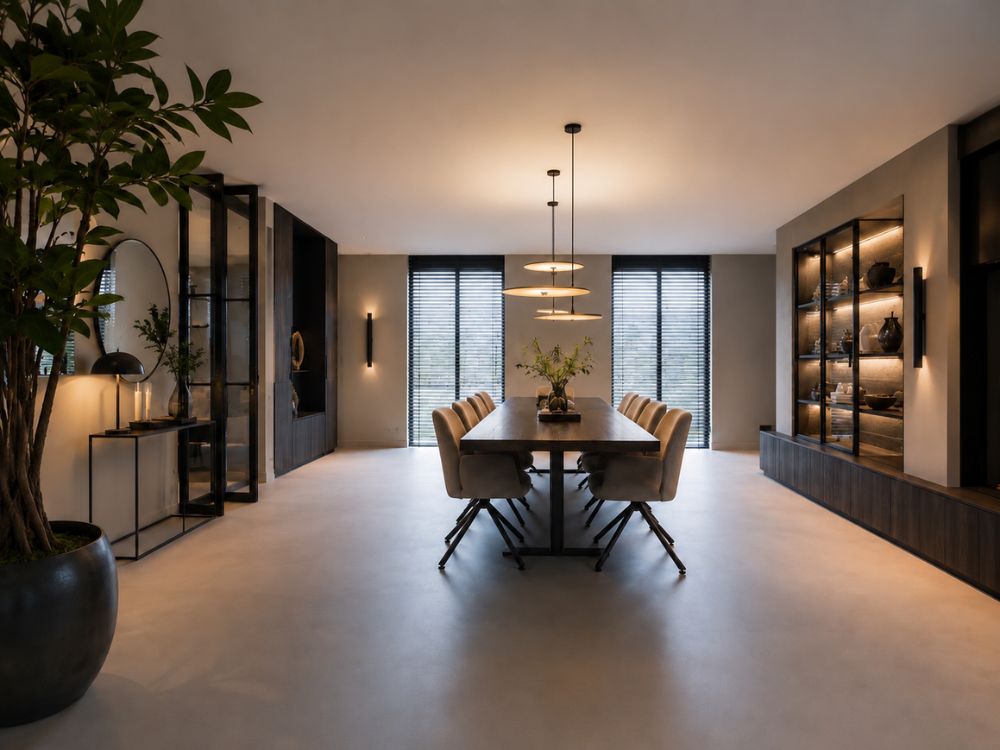 Lavastone gietvloer in luxe woning