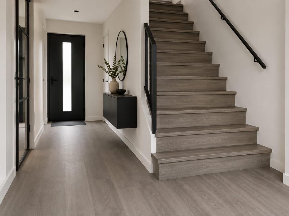 PVC traprenovatie inclusief PVC stroken vloer