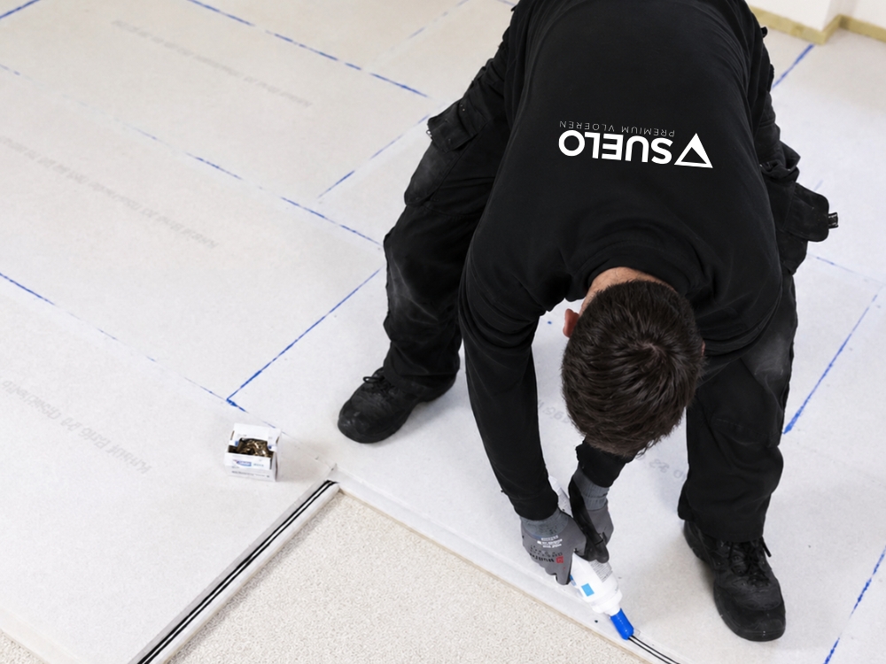 Knauf brio platen als ondergrond voor een luxe pvc vloer